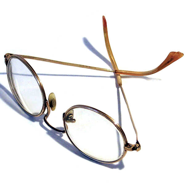 Antique Metal Wire Rim Eyeglasses