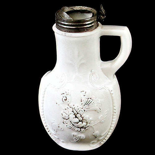 Milk Glass, EAPG, Victorian Glass, Pattern Glass, Pressed Glass, antique, Serendipity Syrup Pitcher