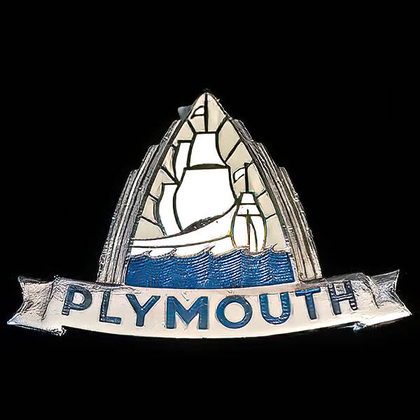 Vintage Plymouth Dash Radio Delete Plate Emblem