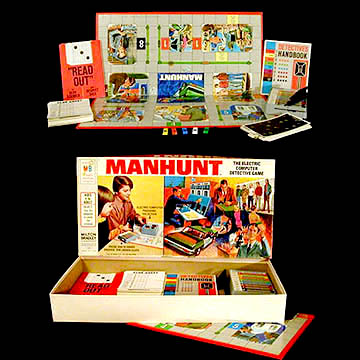 Manhunt Board Game, Milton Bradely, 1972