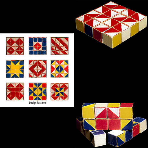 Wood Block Design Color Cubes, 1950, The Embossing Company