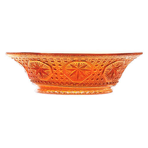 Carnival Depression Glass Bowl, Imperial Amelia Star, Cane Button, Imperial Glass Company, 1928