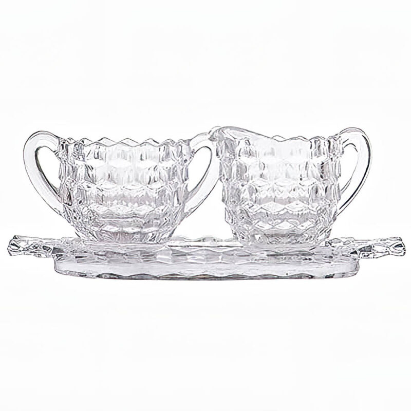 EAPG, American Cream and Sugar Set, Fostoria Glass Company