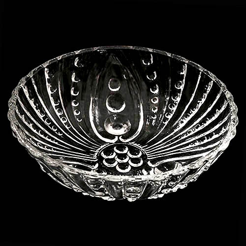 Depression Glass, Bubble Oyster and Pearls sauce dish, Anchor Hocking Glass Company