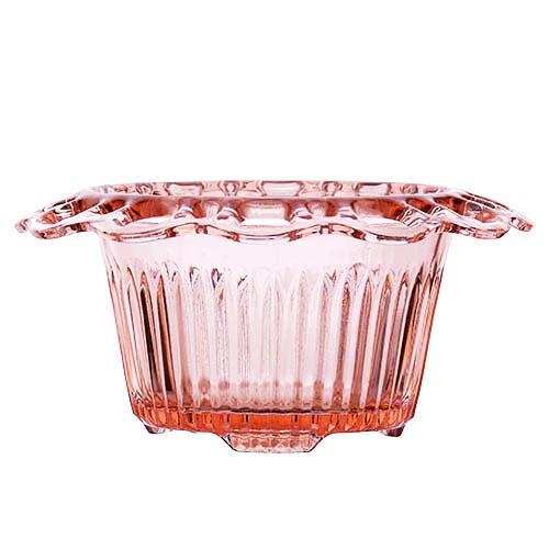 Depression Glass, Old Colony Footed Bowl, pink glass, Anchor Hocking Glass Company