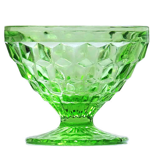 Depression Glass, Cubist, Sherbet Dish, Jeannette Glass Company