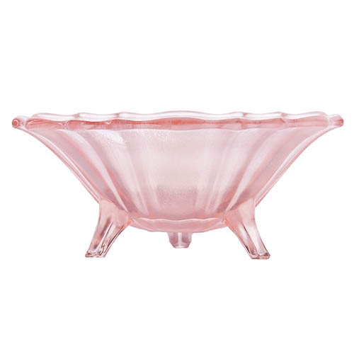 Carnival Glass, Bonbon Dish, velva rose stretch glass, pink glass, fenton art glass company