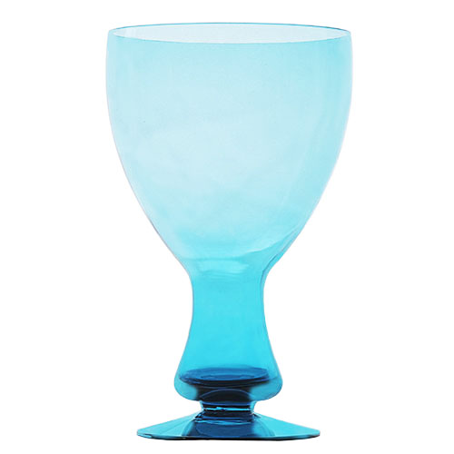 Vintage Glass, Mid Century Modern Blue Vase, Morgantown Glass Company