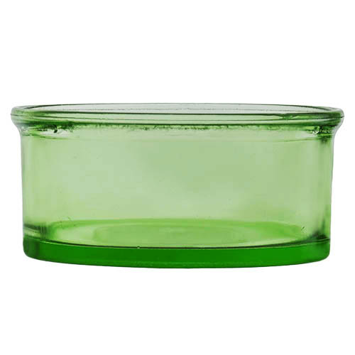 depression glass, butter tub, green glass, Hazel Atlas Glass Company, 1930