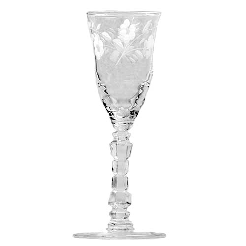 Vintage Glass, Cordial Wine Glass Libby Normandy, Rock Sharpe Glass Company