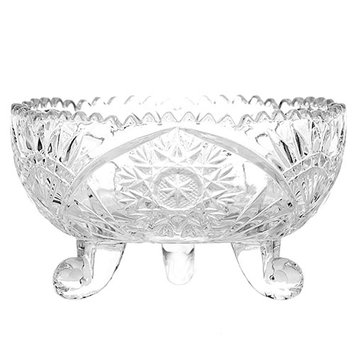 Vintage Elegant Glass, crystal bowl with feet