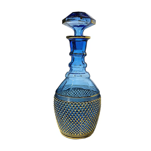 EAPG, Wine Decanter, Mt. Vernon wine decanter, Cambridge Glass Company, electric blue glass