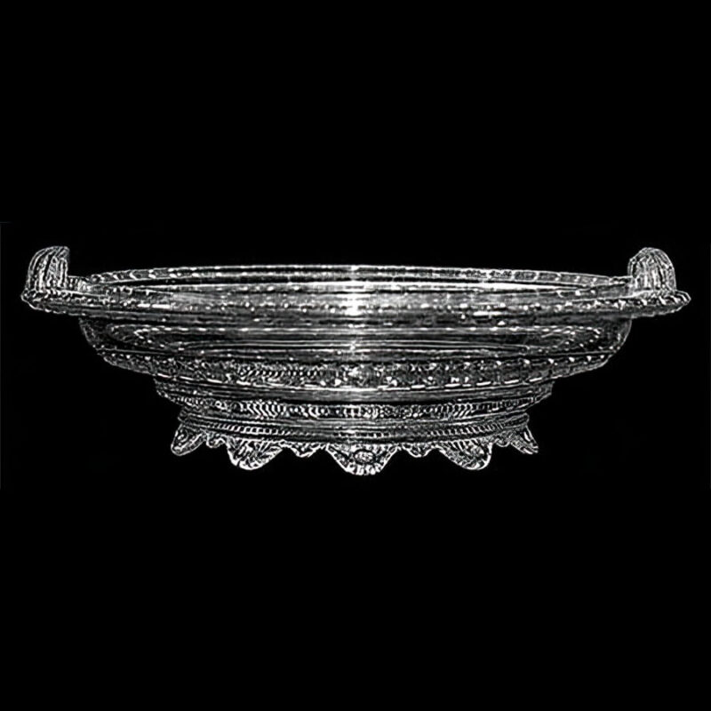 EAPG, Wyandotte Cake Basket, Button Band Cake Basket, Ripley and Company United States Glass Company