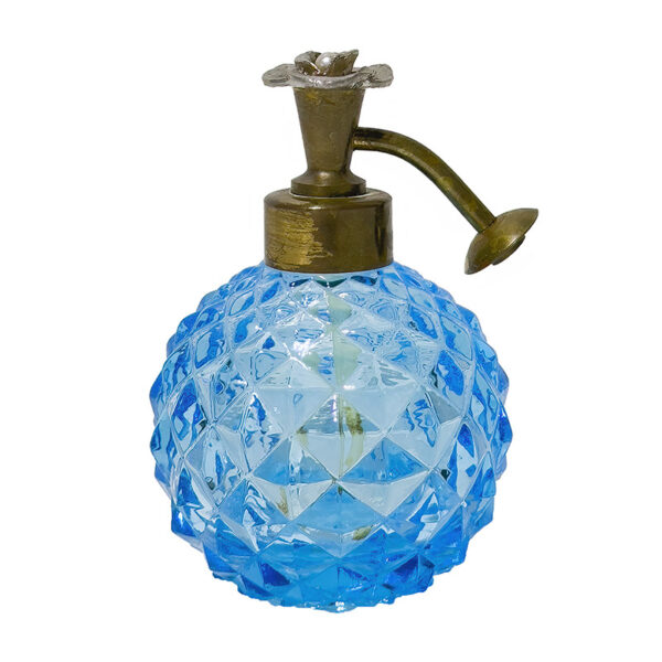 Vintage Glass, Blue Perfume Bottle, Irice Glass Company