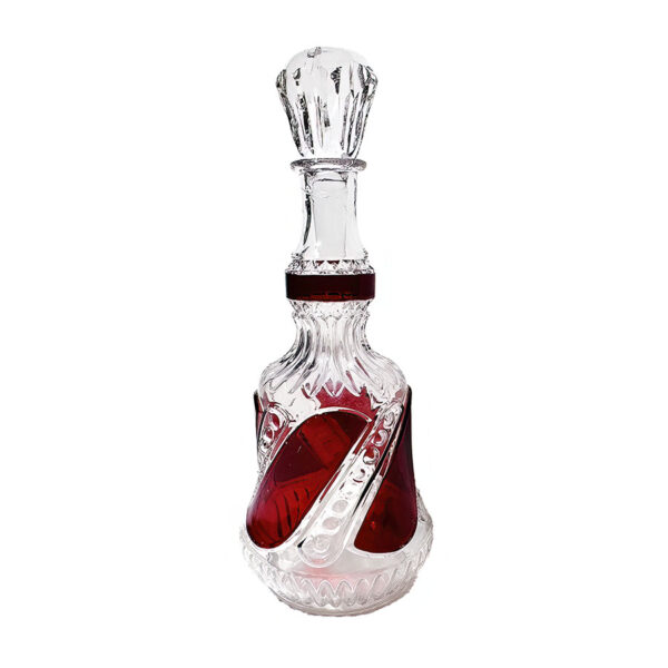 EAPG, Peas and Pod Wine Decanter, ruby stain, United States Glass Company