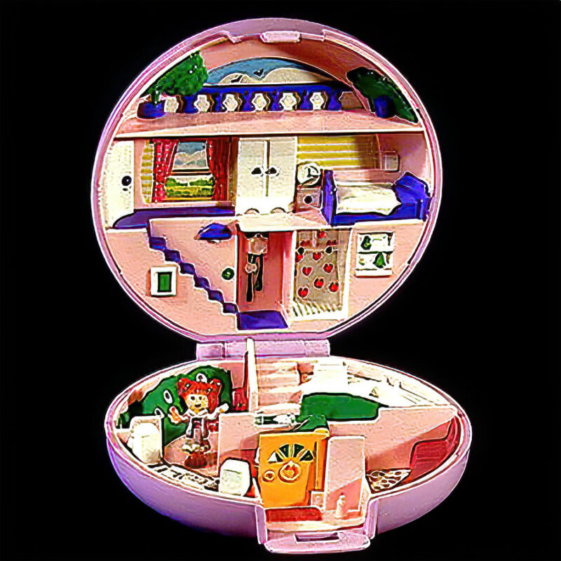 Polly's Flat Polly Pocket, 1989, Bluebird Toys PLC, Swindon, England