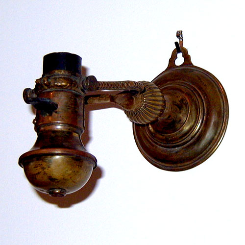 Antique Brass Gimble Lamp, United States Navy