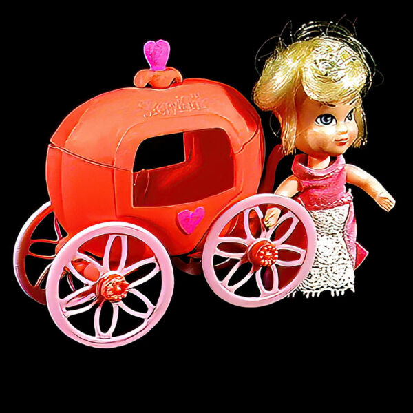 Cinderella doll and Pumpkin Carriage, Hasbro Storykins, 1967