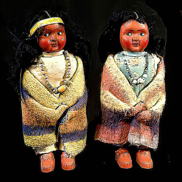 Native American Skookum Indian Man and Woman