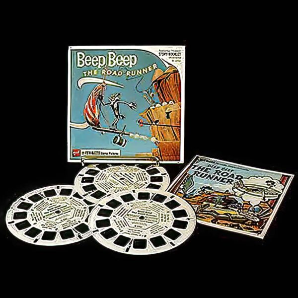 Blisterpack view master reels about Beep, Beep, The Road Runner by the GAF Corporation, Portland, Oregon.