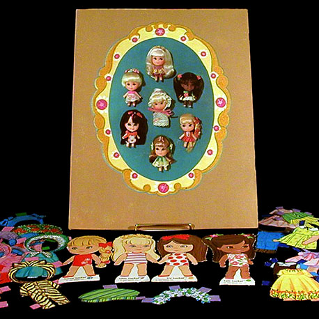 Lucky Locket Kiddles Paper Dolls, Mattel, 1967