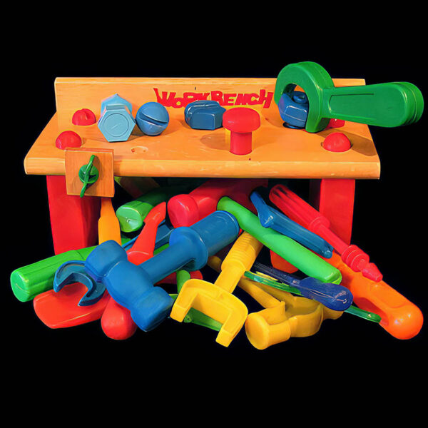 Toy Work Bench with Tools