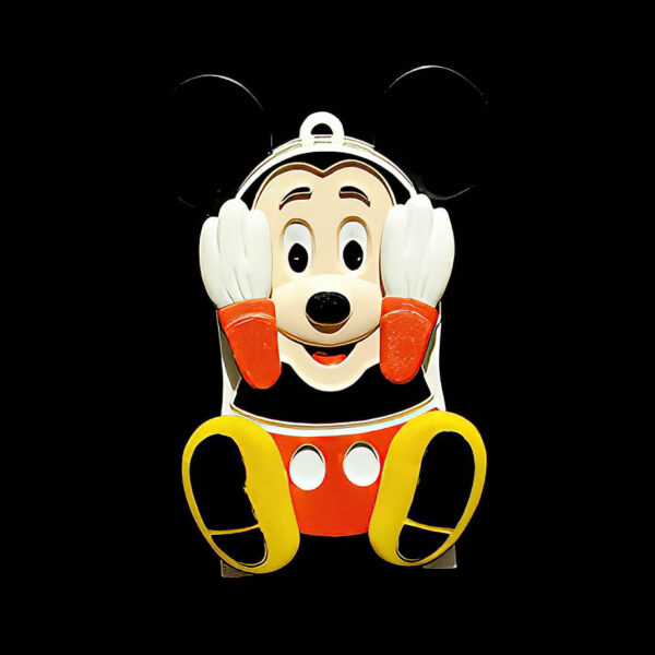 Mickey Mouse Wind up Peekaboo Music Box, Illco pre-school toy, The Walt Disney Company, made in Hong Kong