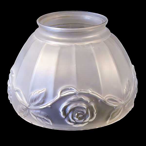 AntiqueFrosted Glass Lamp Shade Rose Design