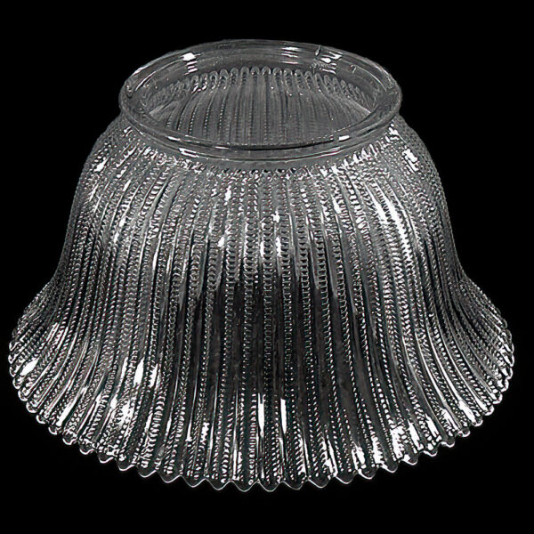 Antique Crystal Glass Lamp Shade with Stippled Stripe
