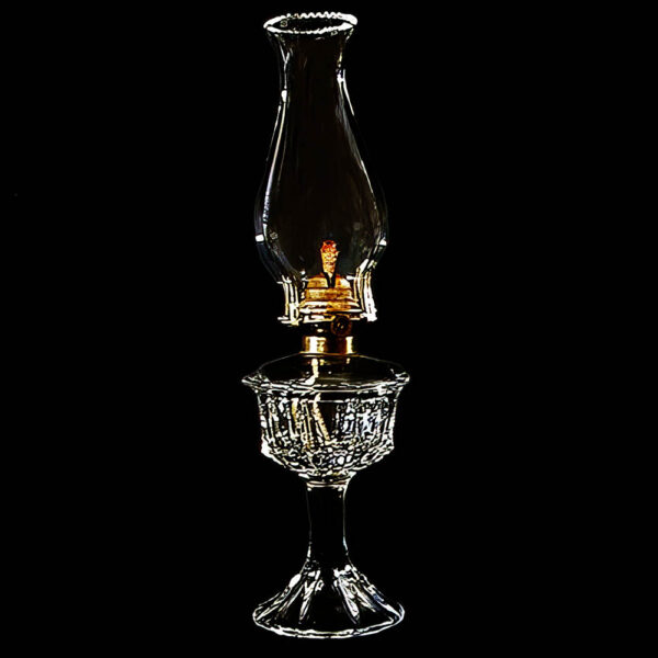 Antique Kerosene Table Lamp, United States Glass Company