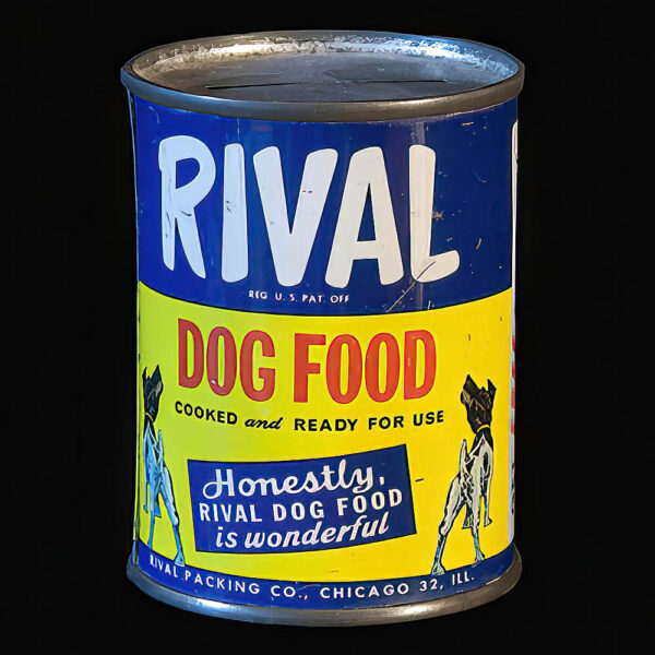 Vintage Rival Dog Food Bank, Continental Can Company