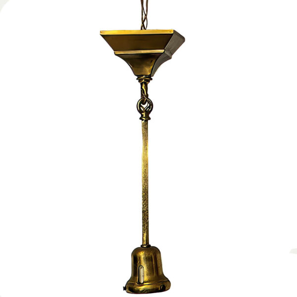 Antique Arts and Craft Hanging Brass Light Fixture