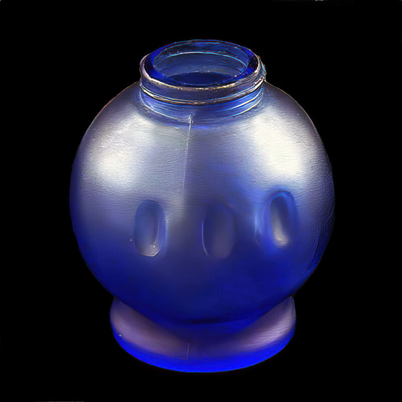 Antique Blue Kerosene Lamp Base