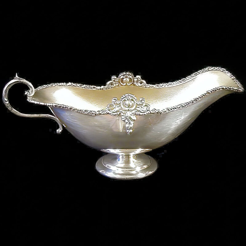 Antique Silver Gravy Boat, Rockford Silverplate Company