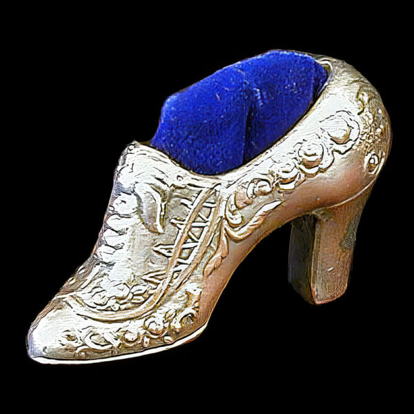 Vintage Silver Pincushion Shoe