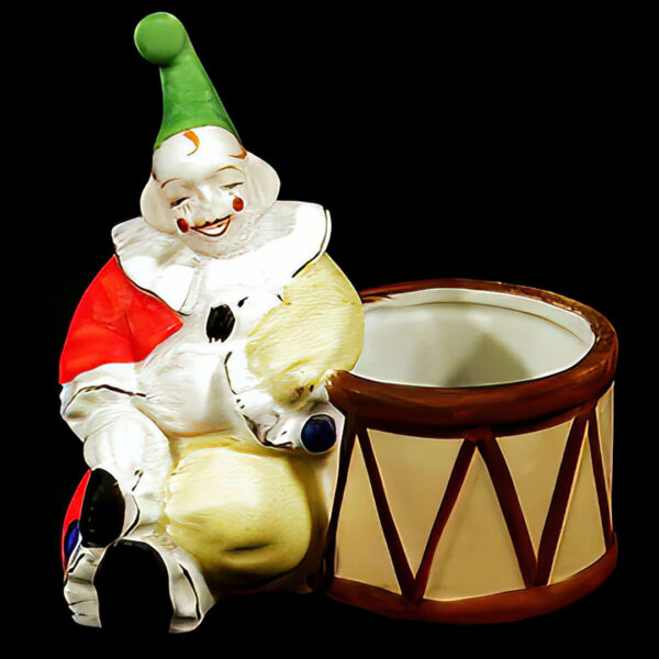 Clown Trinket Box Pottery Planter