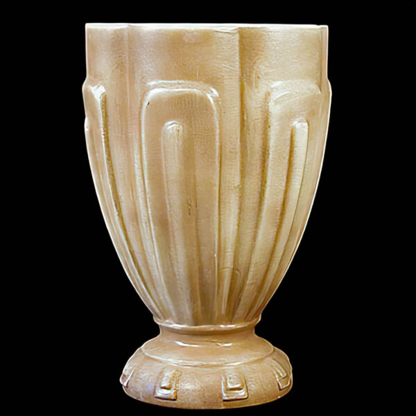 brown, mid-century modern, pottery vase