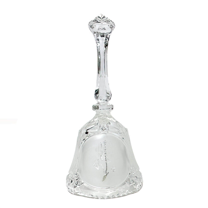 Vintage Glass Bell with Roses