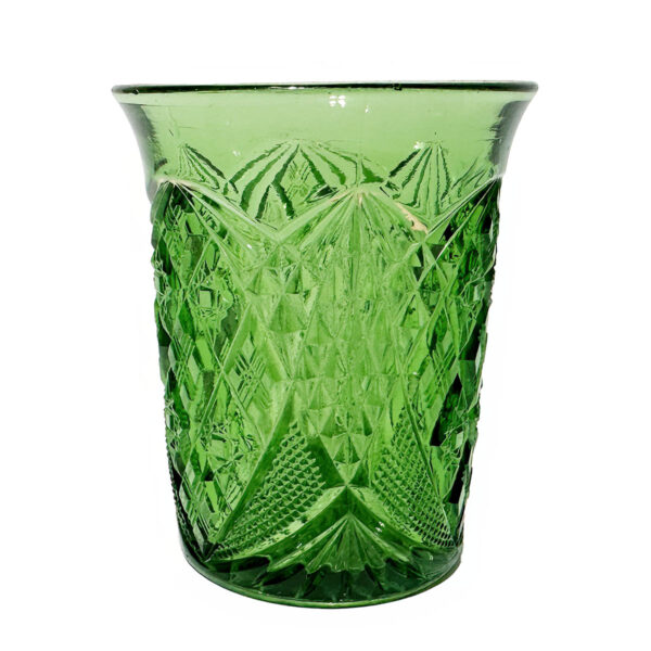 eapg tumbler gladator, green, McKee and Brothers Glass Company