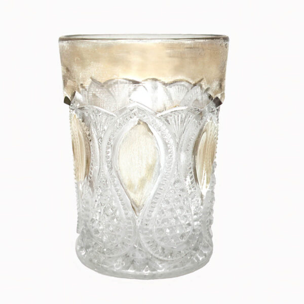 Eapg New Jersey Tumbler, gold trim, United States Glass Company