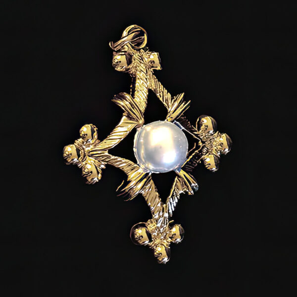 Gold Faux Pearl Pendant