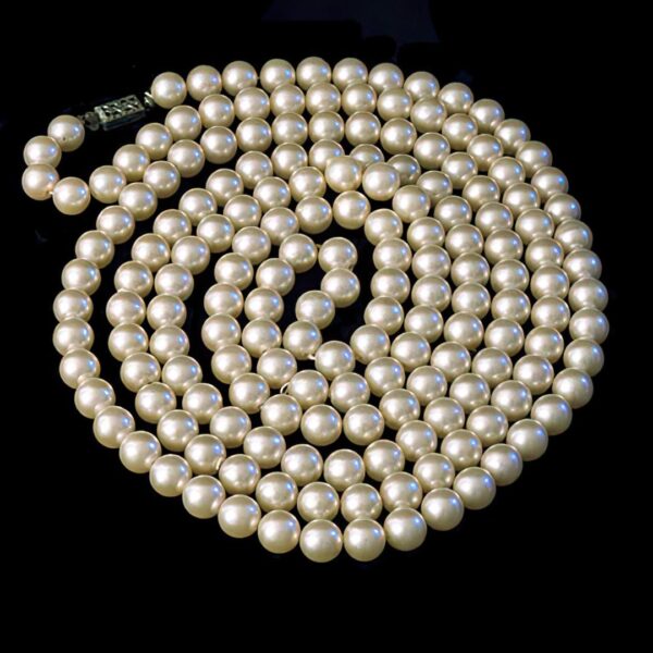 Faux Pearls Antique Opera Length Necklace