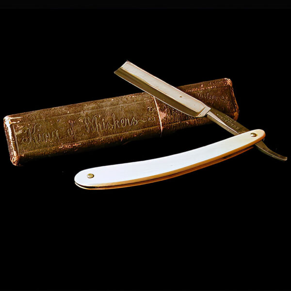 King of Whiskers Straight Edge Razor with Box, Washington Cutlery Company, Germany