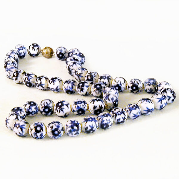 Delft Porcelain Blue and White Bead Necklace