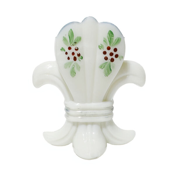 EAPG Fleur-de-Lis pattern Toothpick Holder, United States Glass Company, milk glass