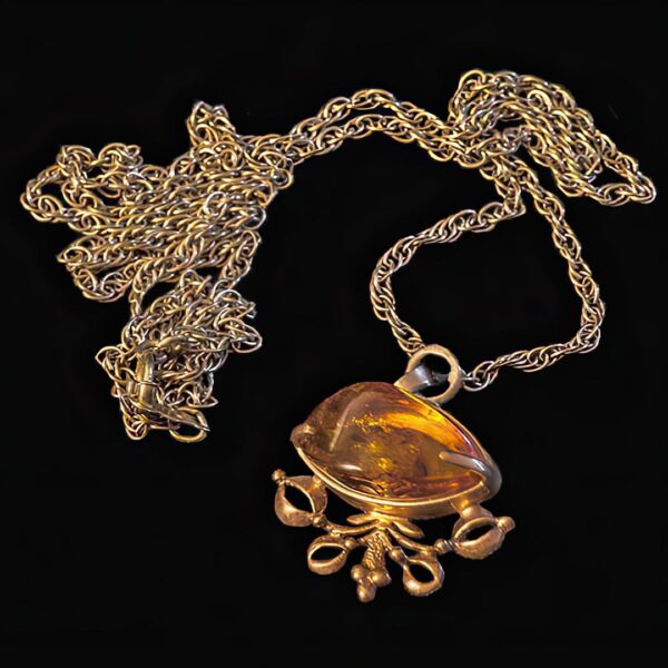 Amber and Gold Necklace
