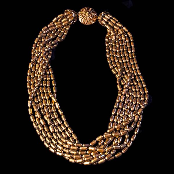 Gold Beaded Antique Necklace