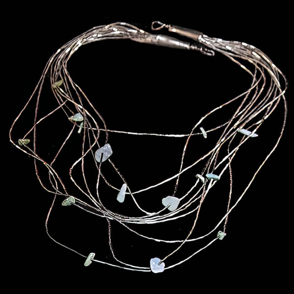 Sterling Silver and Turquoise Waterfall Necklace