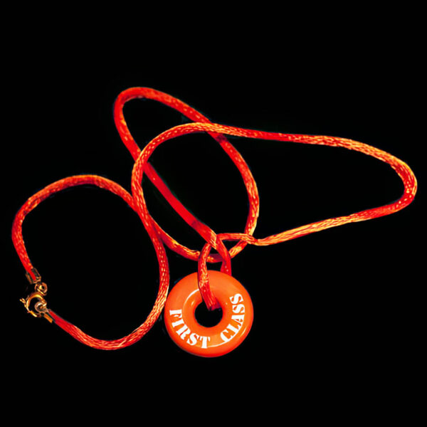 Metal Orange Circle First Class Necklace