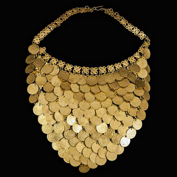 Metal Bib or Coin Scarf Necklace